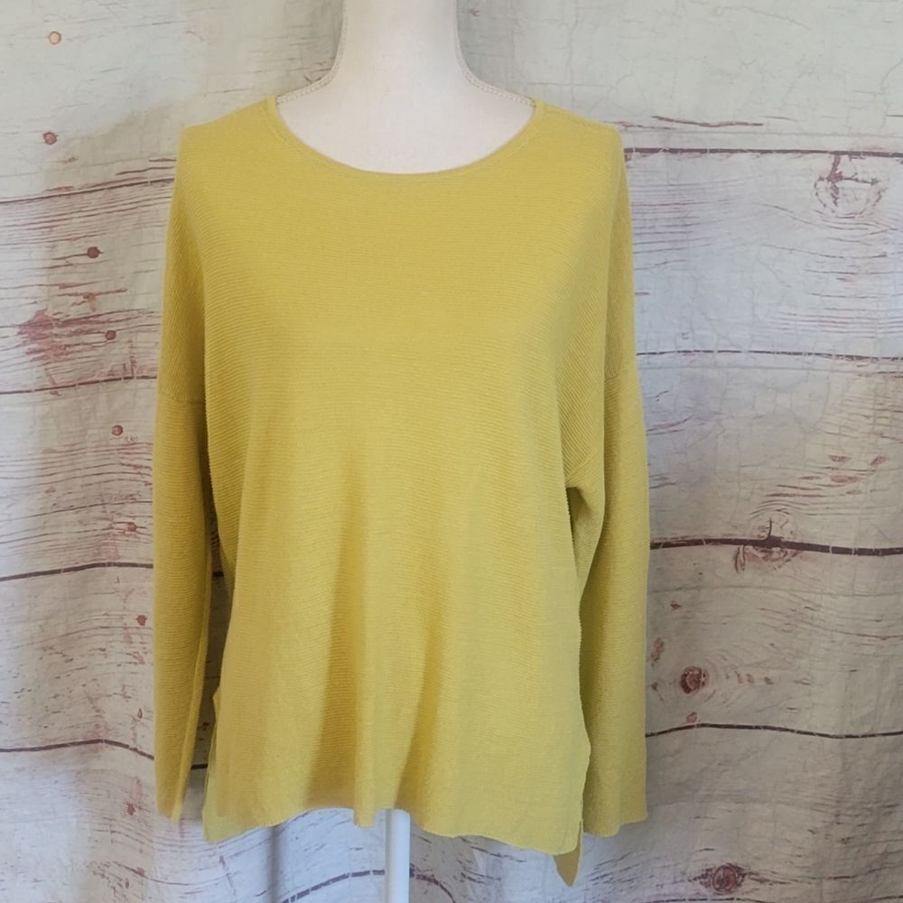 Eileen Fisher Organic Linen Sweater Size Large‎